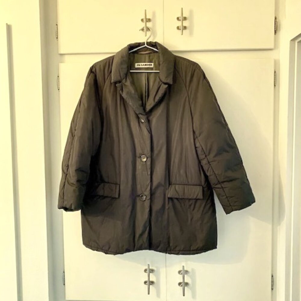 Jil Sander insulated black jacket/coat Size 42 (M) made in Italy